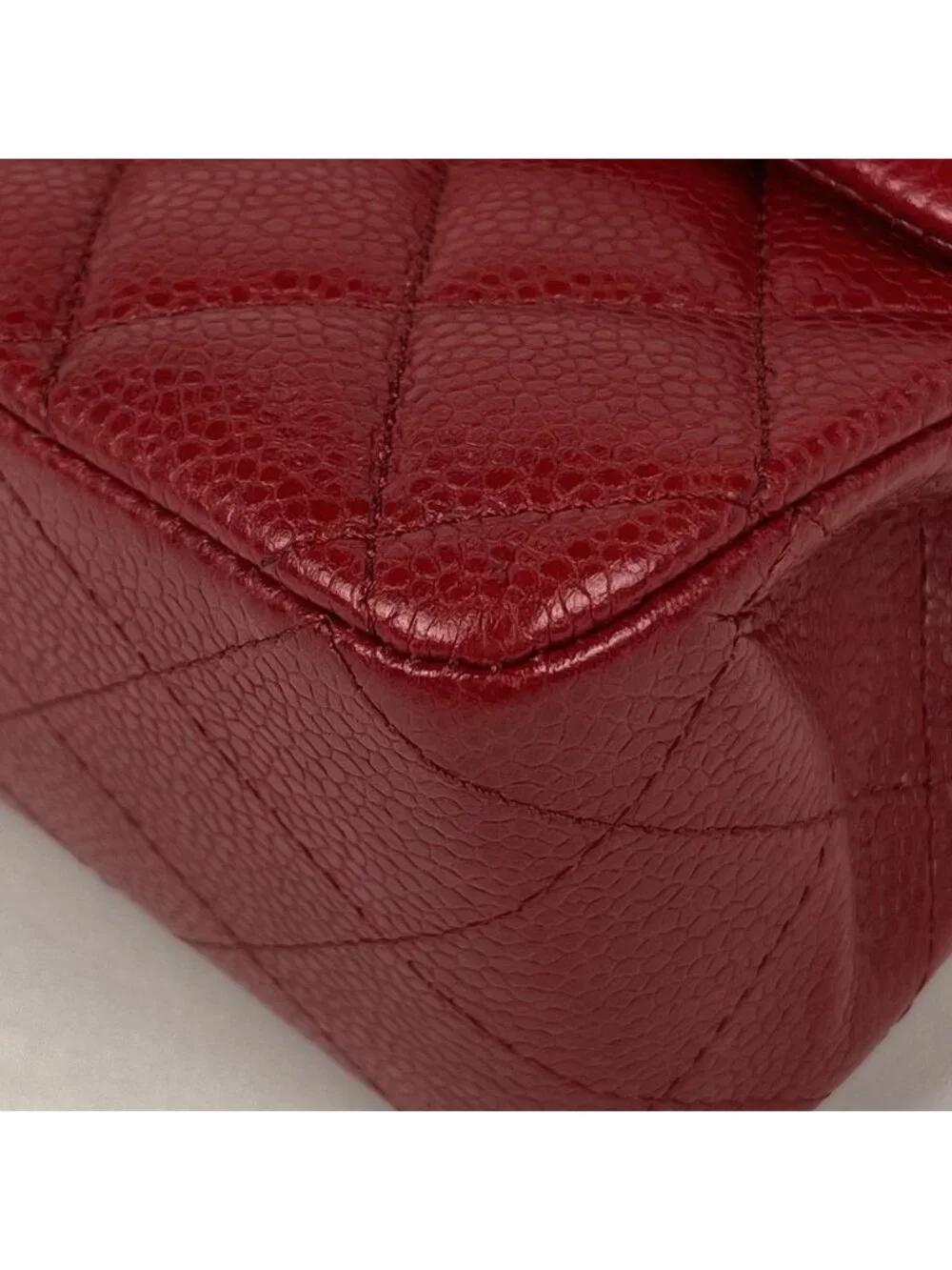 Chanel Shoulder Bag Quilted Double Flap CC Logo Caviar Leather